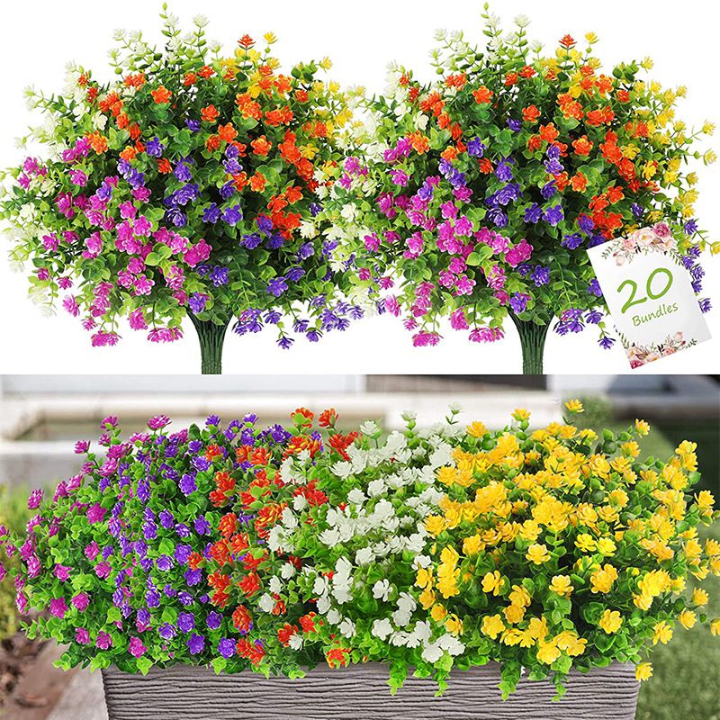 Plant Parent Gifts - 3/6 قطعة زهرة النباتات الاصطناعية الأوكالبتوس